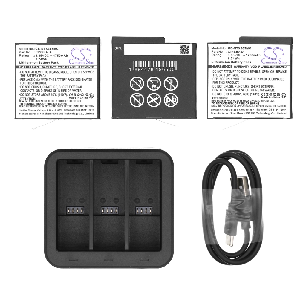 Compatible charger replacement for Insta360 CINSBAJA